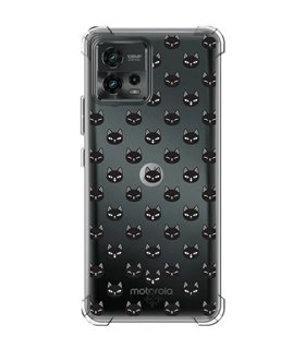 Funda Antigolpe [ Motorola Moto G72 ] Dibujo Mascotas [ Gato Negro ] Esquina Reforzada Silicona 1.5mm