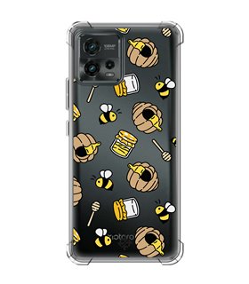 Funda Antigolpe [ Motorola Moto G72 ] Dibujo Mascotas [ Miel y Abejas ] Esquina Reforzada Silicona 1.5mm