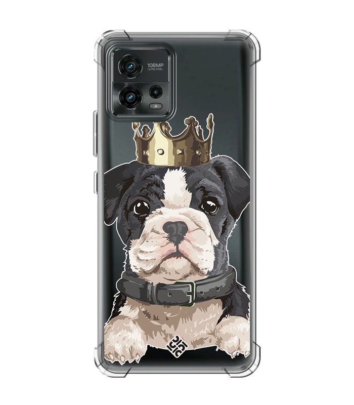 Funda Antigolpe [ Motorola Moto G72 ] Dibujo Mascotas [ Perrito King ] Esquina Reforzada Silicona 1.5mm