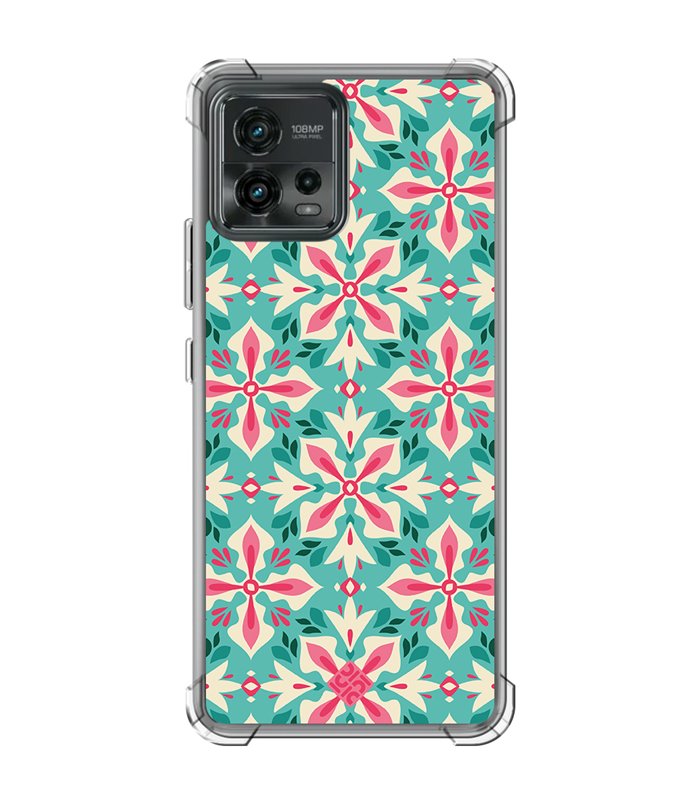 Funda Antigolpe [ Motorola Moto G72 ] Dibujos Retro [ Caleidoscopio ] Esquina Reforzada Silicona 1.5mm