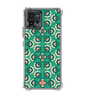 Funda Antigolpe [ Motorola Moto G72 ] Dibujos Retro [ Algodones Verdes - Caleidoscopio ] Esquina Reforzada