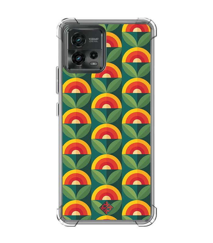 Funda Antigolpe [ Motorola Moto G72 ] Dibujos Retro [ Diseño Flor - Retro ] Esquina Reforzada Silicona