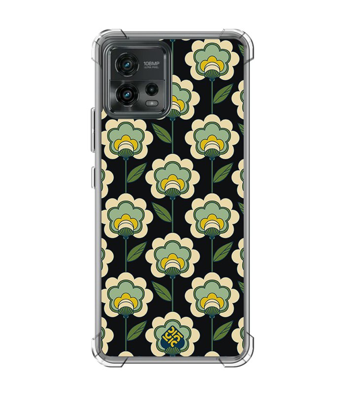 Funda Antigolpe [ Motorola Moto G72 ] Dibujos Retro [ Planta Verde - Retro ] Esquina Reforzada Silicona