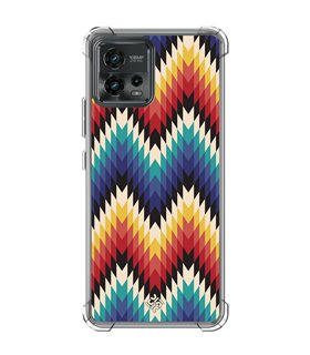 Funda Antigolpe [ Motorola Moto G72 ] Dibujo Tendencias [ Patron Geométrico ] Esquina Reforzada Silicona 1.5mm