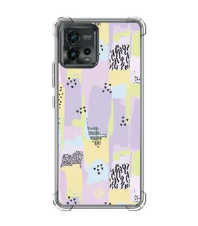 Funda Antigolpe [ Motorola Moto G72 ] Dibujo Tendencias [ Patron Pinceladas Coloridas Con Estampado ] Reforzada