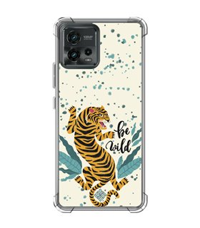 Funda Antigolpe [ Motorola Moto G72 ] Dibujo Tendencias [ Tigre - Be Wild ] Esquina Reforzada Silicona 1.5mm