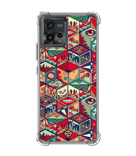 Funda Antigolpe [ Motorola Moto G72 ] Dibujo Auténtico [ Diseño Doodle Arte con Elementos Ornamentales ] 