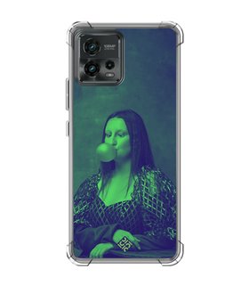 Funda Antigolpe [ Motorola Moto G72 ] Dibujo Auténtico [ Mona Lisa Moderna ] Esquina Reforzada Silicona 1.5mm 