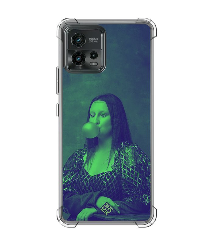 Funda Antigolpe [ Motorola Moto G72 ] Dibujo Auténtico [ Mona Lisa Moderna ] Esquina Reforzada Silicona 1.5mm 