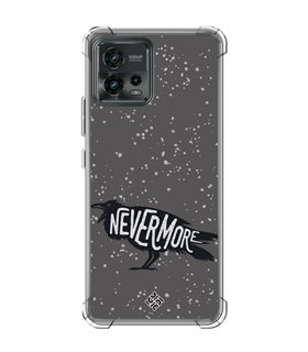 Funda Antigolpe [ Motorola Moto G72 ] Dibujo Auténtico [ Cuervo Never More ] Esquina Reforzada Silicona 1.5mm 