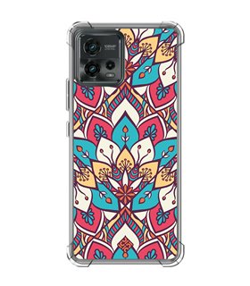 Funda Antigolpe [ Motorola Moto G72 ] Dibujo Auténtico [ Mosaico Floral Mandala ] Esquina Reforzada Silicona 1.5