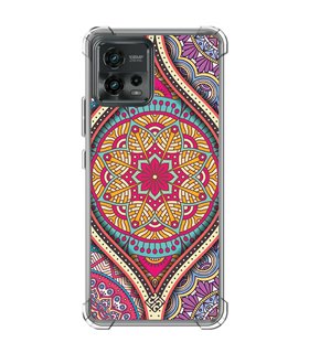 Funda Antigolpe [ Motorola Moto G72 ] Dibujo Auténtico [ Baldosa de Teja Mandala ] Esquina Reforzada Silicona 1.5