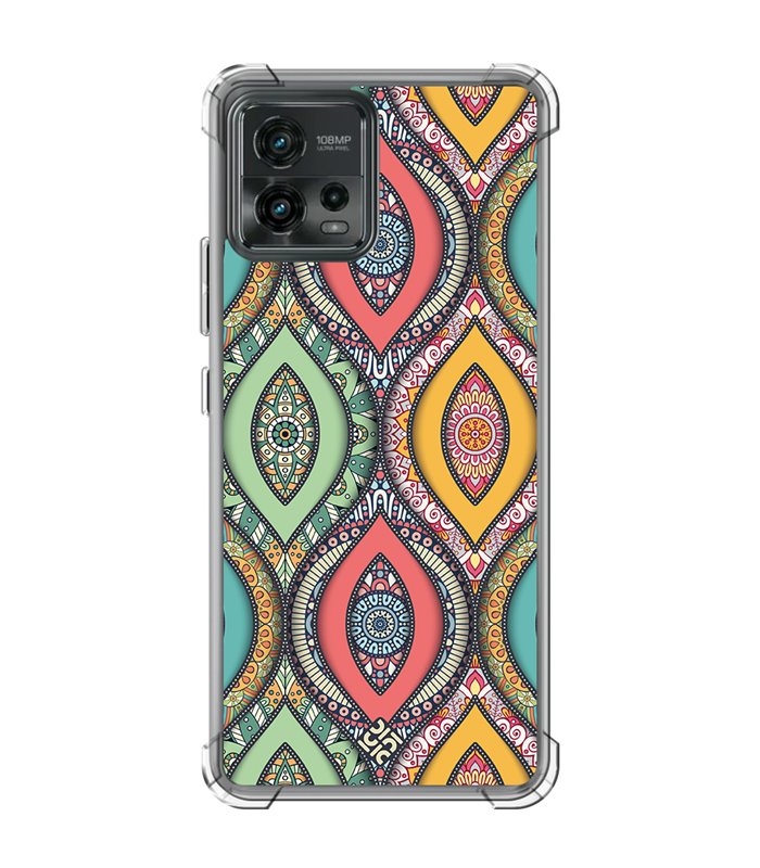 Funda Antigolpe [ Motorola Moto G72 ] Dibujo Auténtico [ Ojo de Hamsa Mandala ] Esquina Reforzada 1.5