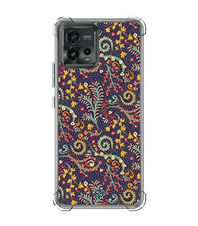 Funda Antigolpe [ Motorola Moto G72 ] Dibujo Auténtico [ Patrón de Platas Abstractas ] Esquina Reforzada 1.5