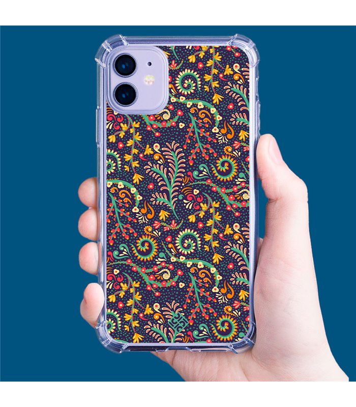 Funda Antigolpe [ Motorola Moto G72 ] Dibujo Auténtico [ Patrón de Platas Abstractas ] Esquina Reforzada 1.5