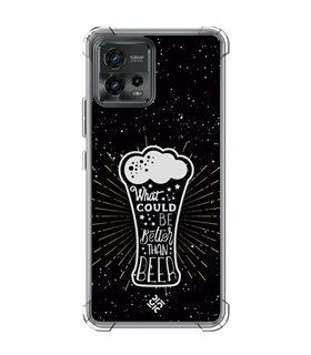 Funda Antigolpe [ Motorola Moto G72 ] Dibujo Auténtico [ What Could  Be Better Than Beer ]  Reforzada 1.5