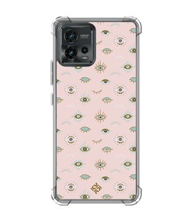 Funda Antigolpe [ Motorola Moto G72 ] Dibujo Auténtico [ Ojo de Hamsa Colores Pastel ] Esquina Reforzada 1.5