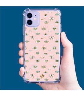 Funda Antigolpe [ Motorola Moto G72 ] Dibujo Auténtico [ Ojo de Hamsa Colores Pastel ] Esquina Reforzada 1.5