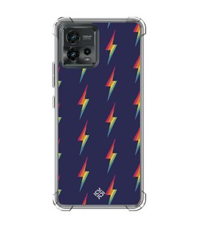 Funda Antigolpe [ Motorola Moto G72 ] Dibujo Auténtico [ Rayos de Colores ] Esquina Reforzada Silicona 1.5