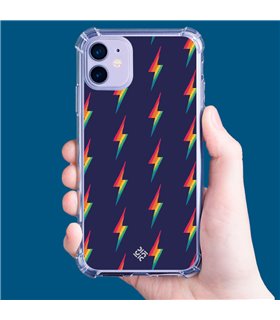 Funda Antigolpe [ Motorola Moto G72 ] Dibujo Auténtico [ Rayos de Colores ] Esquina Reforzada Silicona 1.5