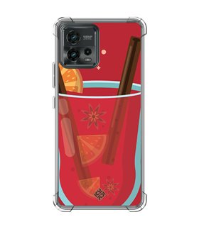 Funda Antigolpe [ Motorola Moto G72 ] Dibujo Auténtico [ Vino Caliente ] Esquina Reforzada Silicona 1.5