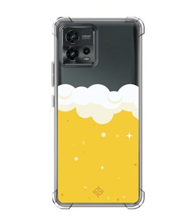 Funda Antigolpe [ Motorola Moto G72 ] Dibujo Auténtico [ Cerveza ] Esquina Reforzada Silicona 1.5