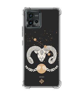 Funda Antigolpe [ Motorola Moto G72 ] Dibujo Zodiaco [ Signo Zodiacal - Aries ] Esquina Reforzada Silicona 1.5mm 