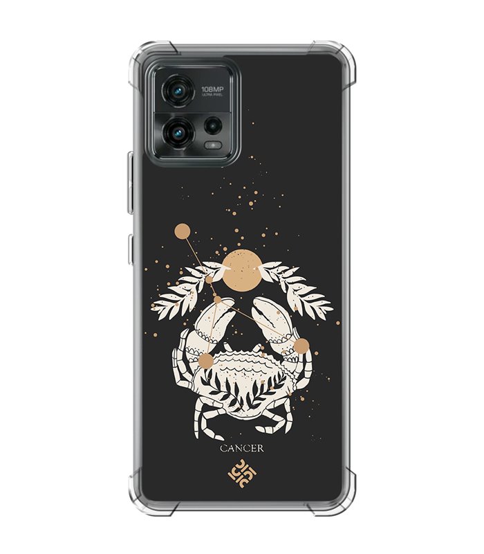 Funda Antigolpe [ Motorola Moto G72 ] Dibujo Zodiaco [ Signo Zodiacal - Cancer ] Esquina Reforzada Silicona 1.5