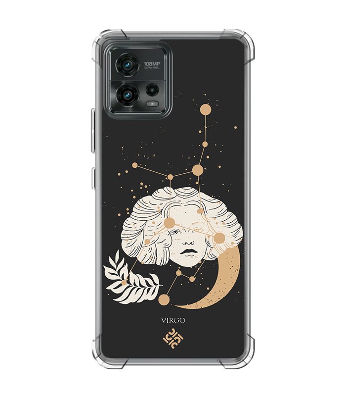 Funda Antigolpe [ Motorola Moto G72 ] Dibujo Zodiaco [ Signo Zodiacal - Virgo ] Esquina Reforzada Silicona 1.5mm