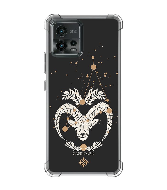 Funda Antigolpe [ Motorola Moto G72 ] Dibujo Zodiaco [ Signo Zodiacal - Capricornio ] Esquina Reforzada 1.5