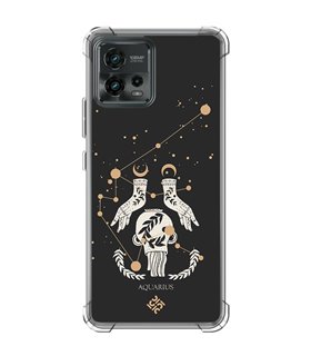 Funda Antigolpe [ Motorola Moto G72 ] Dibujo Zodiaco [ Signo Zodiacal - Acuario ] Esquina Reforzada 1.5