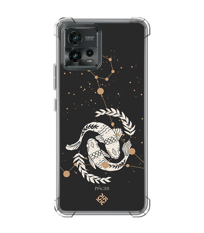 Funda Antigolpe [ Motorola Moto G72 ] Dibujo Zodiaco [ Signo zodiacal - Picis ] Esquina Reforzada 1.5