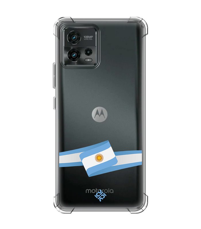 Funda Antigolpe [ Motorola Moto G72 ] Bandera Paises [ Bandera Argentina ] Esquina Reforzada Silicona 1.5mm