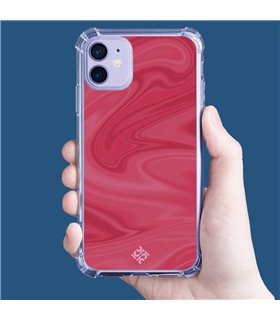 Funda Antigolpe [ Motorola Moto G72 ] Color del Año Magenta [ Seda - Patrón de Seda ] Esquina Reforzada Silicona 1.5mm