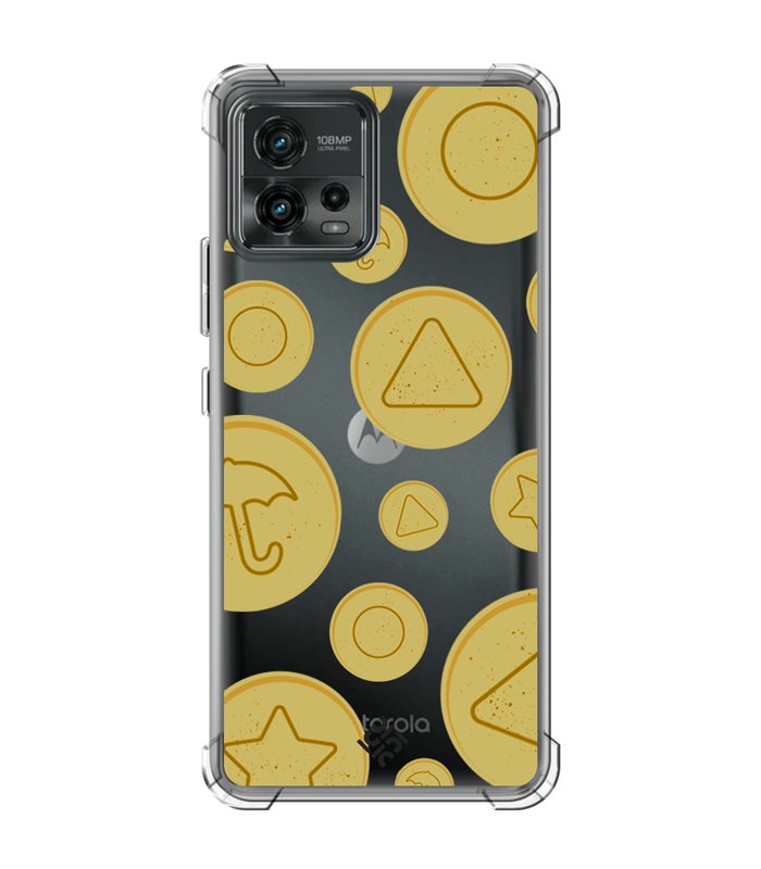 Funda Antigolpe [ Motorola Moto G72 ] Squid Game [Galletas Dalgona Candy] Esquina Reforzada Silicona 1.5mm