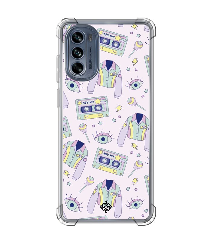 Funda Antigolpe [ Motorola Moto G62 5G ] Dibujo Cute [ Chaqueta Retro de Color Pastel Años 90 ] Esquina Reforzada