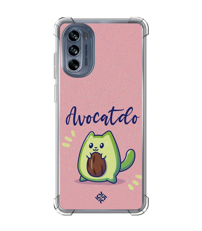 Funda Antigolpe [ Motorola Moto G62 5G ] Dibujo Cute [ Avocatdo ] Esquina Reforzada Silicona 1.5mm Transparente