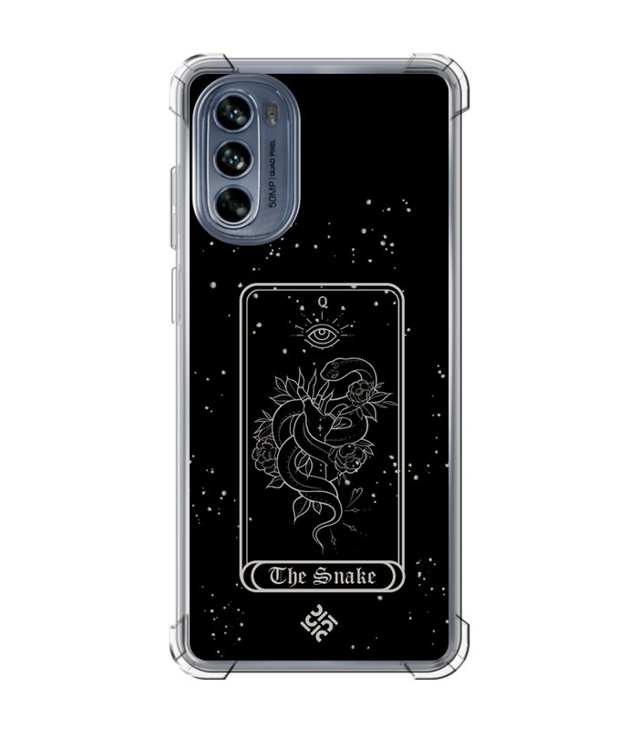 Funda Antigolpe [ Motorola Moto G62 5G ] Dibujo Esotérico [ Carta del Tarot - The Snake ] Esquina Reforzada Silicona