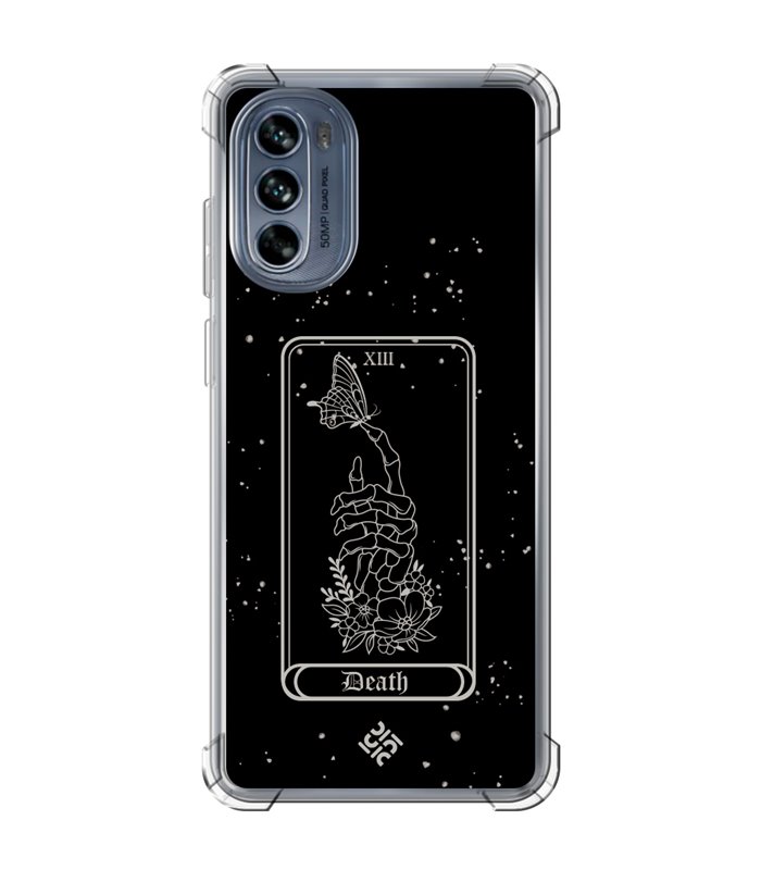 Funda Antigolpe [ Motorola Moto G62 5G ] Dibujo Esotérico [ Carta del Tarot -  Death ] Esquina Reforzada 1.5mm