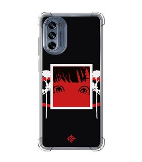 Funda Antigolpe [ Motorola Moto G62 5G ] Dibujos Frikis [ Mirada Anime, Manga Rojo Intenso ] Esquina Reforzada 1.5mm