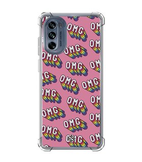 Funda Antigolpe [ Motorola Moto G62 5G ] Dibujo Frases Guays [ OMG ] Esquina Reforzada Silicona 1.5mm