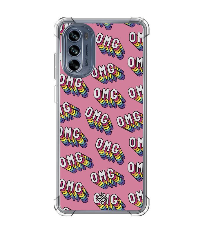 Funda Antigolpe [ Motorola Moto G62 5G ] Dibujo Frases Guays [ OMG ] Esquina Reforzada Silicona 1.5mm