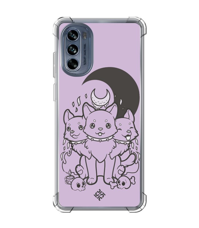 Funda Antigolpe [ Motorola Moto G62 5G ] Dibujo Gotico [ Cute Cancerbero ] Esquina Reforzada Silicona 1.5mm