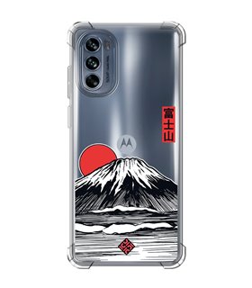 Funda Antigolpe [ Motorola Moto G62 5G ] Dibujo Japones [ Monte Fuji ] Esquina Reforzada Silicona 1.5mm Transparente