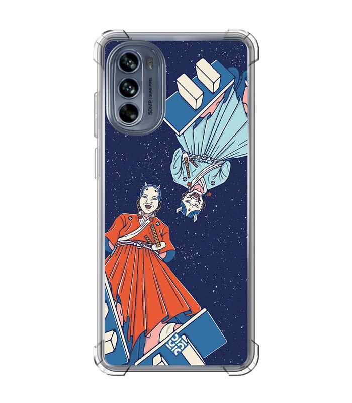 Funda Antigolpe [ Motorola Moto G62 5G ] Dibujo Japones [ Los dioses Japoneses Desde Arriba ] Esquina Reforzada 1.5