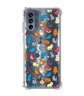 Funda Antigolpe [ Motorola Moto G62 5G ] Dibujo Mascotas [ Gatos de Varios Colores ] Esquina Reforzada 1.5