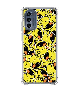 Funda Antigolpe [ Motorola Moto G62 5G ] Dibujo Mascotas [ Pegatinas Patito Cool ] Esquina Reforzada Silicona 1.5mm