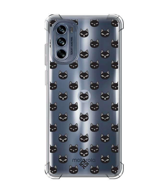 Funda Antigolpe [ Motorola Moto G62 5G ] Dibujo Mascotas [ Gato Negro ] Esquina Reforzada Silicona 1.5mm