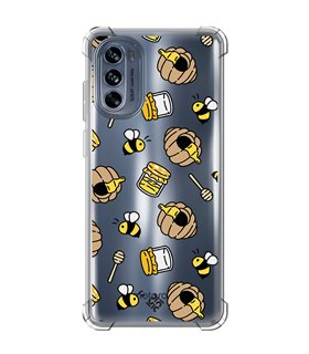 Funda Antigolpe [ Motorola Moto G62 5G ] Dibujo Mascotas [ Miel y Abejas ] Esquina Reforzada Silicona 1.5mm