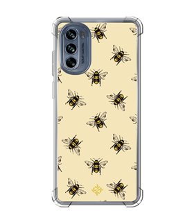 Funda Antigolpe [ Motorola Moto G62 5G ] Dibujo Mascotas [ Abejas Ilustracion ] Esquina Reforzada Silicona 1.5mm